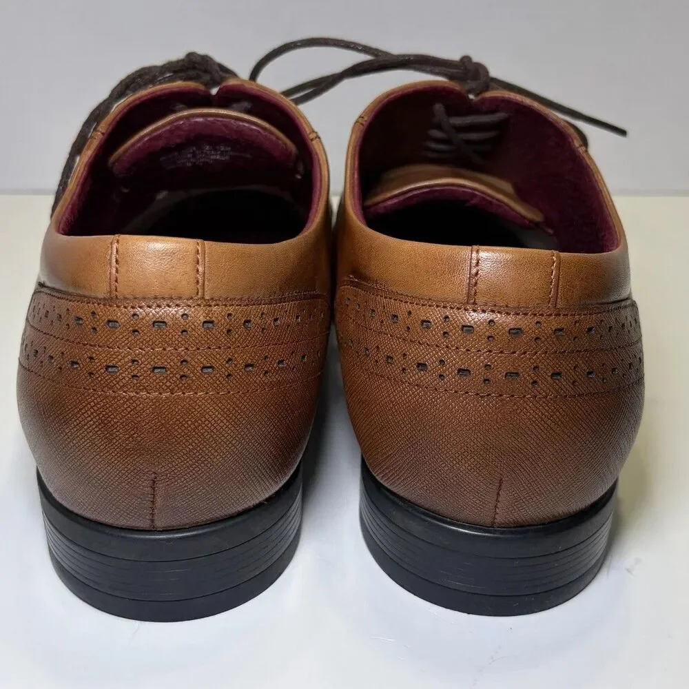 Stacy Adams Shoes Men's Size 12 Brown Leather Cap Toe Dress Oxford Memory Foam